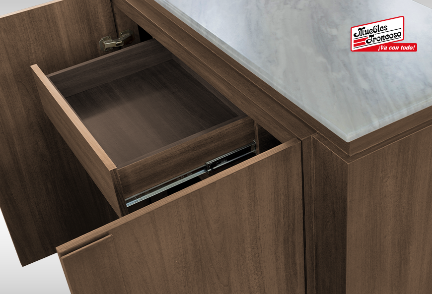 BUFET SIDNEY NOGAL MÁRMOL GRIS