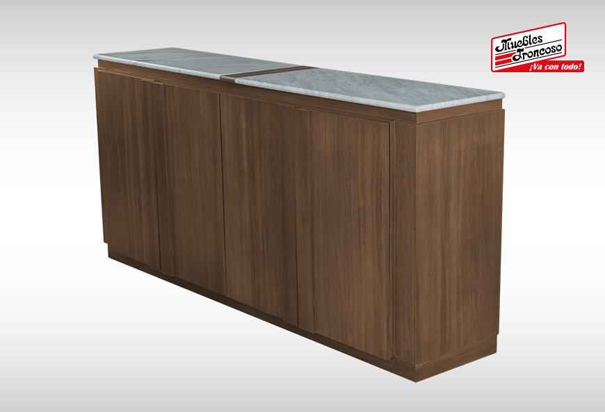 BUFET SIDNEY NOGAL MÁRMOL GRIS