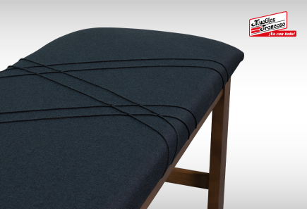 ANTECOMEDOR LAWRENCE RECTANGULAR CON 4 SILLAS Y BANCA RUSSEL CHARCOAL