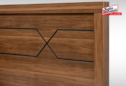 CABECERA Y DOS BURÓS NICOLE WALNUT