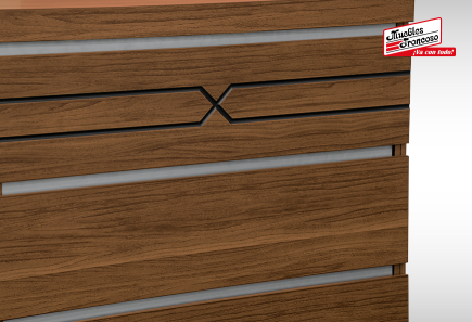 CÓMODA Y LUNA NICOLE WALNUT