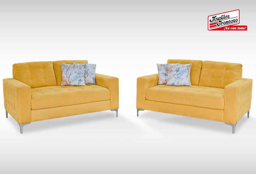 SALA LISBOA AMARILLA DOS LOVE SEAT