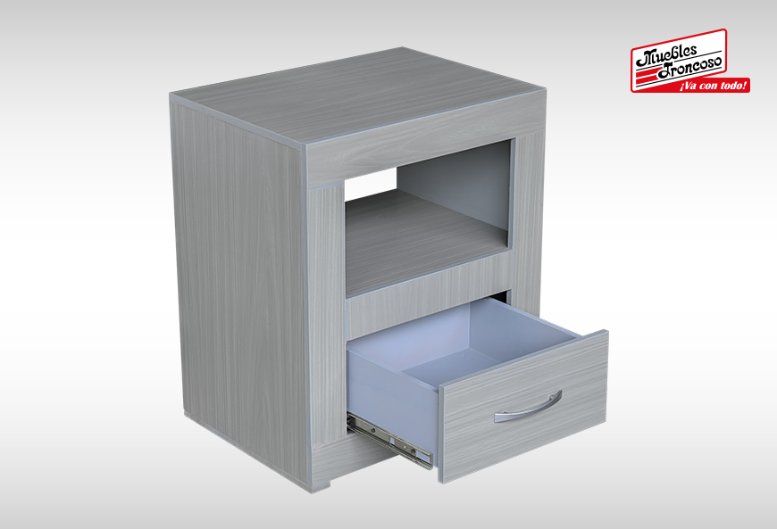 CABECERA Y DOS BURÓS MÓNACO GRIS