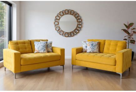SALA LISBOA AMARILLA DOS LOVE SEAT