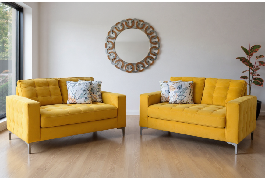 SALA LISBOA AMARILLA DOS LOVE SEAT SALA LISBOA AMARILLA DOS LOVE SEAT
