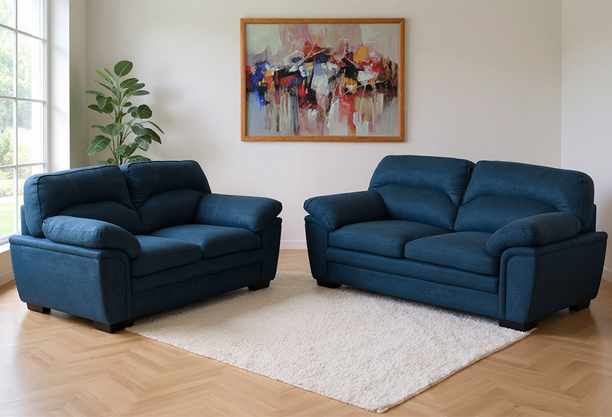 SALA ALASKA AZUL MARINO SOFÁ Y LOVE SEAT