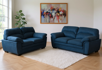 SALA ALASKA AZUL MARINO SOFÁ Y LOVE SEAT