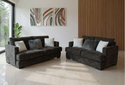 SALA GINEBRA COCOA LOVE SEAT Y SOFÁ