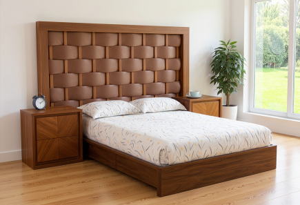 CABECERA Y DOS BURÓS  ANGERA WALNUT