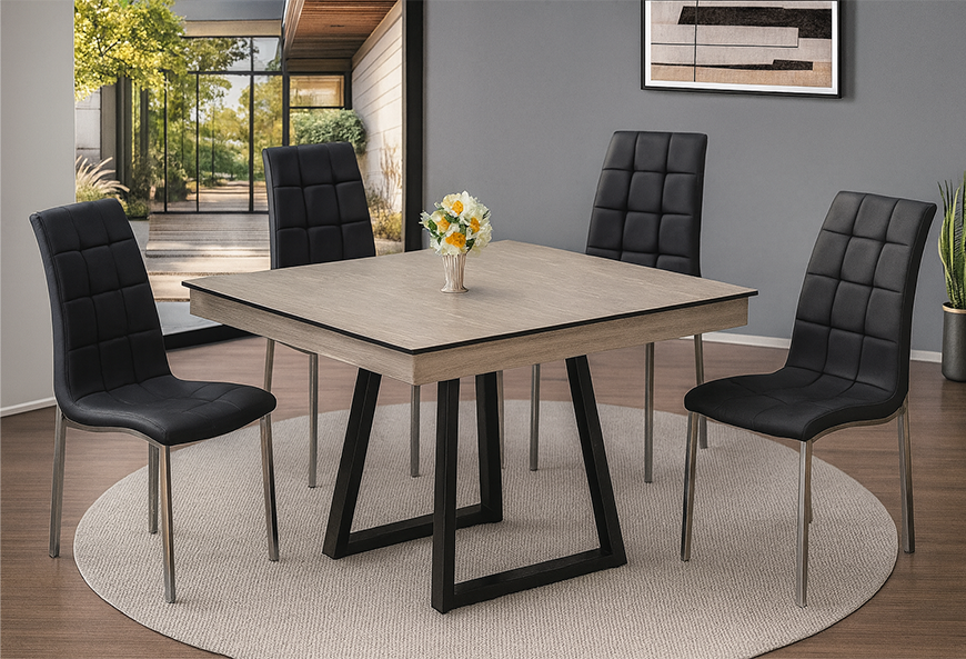 ANTECOMEDOR PHIA JR C/4 SILLAS DC-954 NEGRA ANTECOMEDOR PHIA JR C/4 SILLAS DC-954 NEGRA