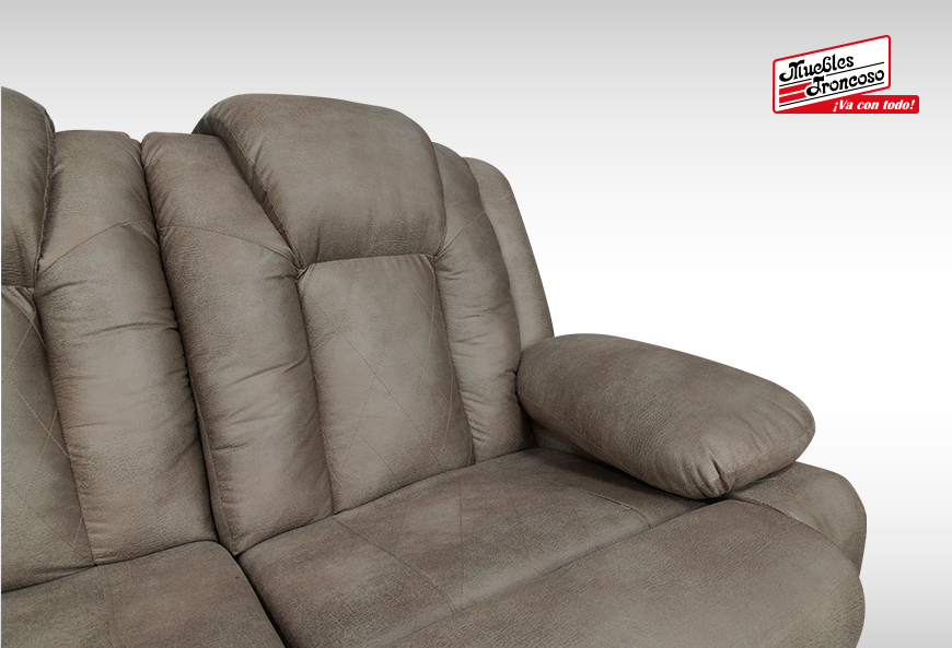 SALA NAIROBI BUFALO NOGAL SOFÁ Y LOVE SEAT