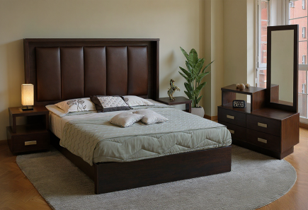 CABECERA,  DOS BURÓS Y CÓMODA CON LUNA TEXAS KS