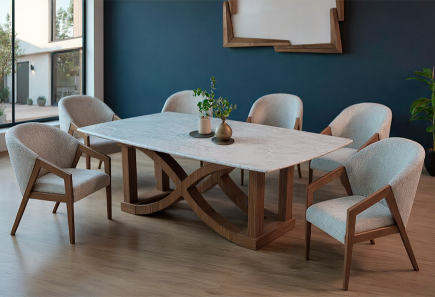 ANTECOMEDOR SIDNEY CON 6 SILLAS POLET