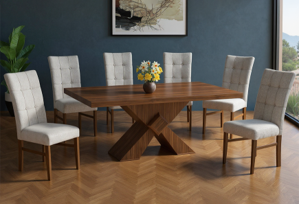 ANTECOMEDOR SIRIUS II CON 6 SILLAS DORIAN MAGIT BEIGE