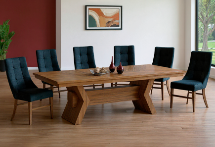 ANTECOMEDOR POLET CON 6 SILLAS ESPARTA VENUS BLACK