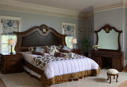 CABECERA, DOS BURÓS Y CÓMODA CON LUNA ODESA