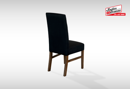 ANTECOMEDOR LAWRENCE REDONDO CON 4 SILLAS ROYALE NEGRO