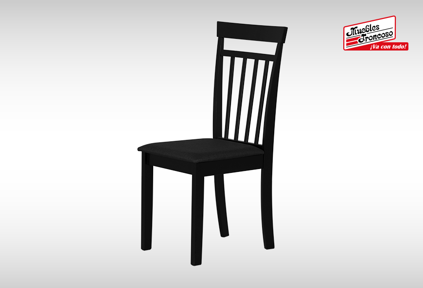 ANTECOMEDOR APRIL REDONDO NEGRO CON 4 SILLAS