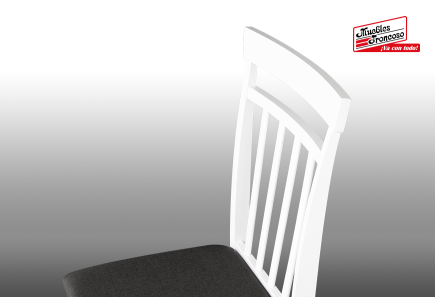 ANTECOMEDOR APRIL REDONDO BLANCO CON 4 SILLAS