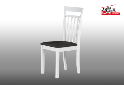 ANTECOMEDOR APRIL REDONDO BLANCO CON 4 SILLAS