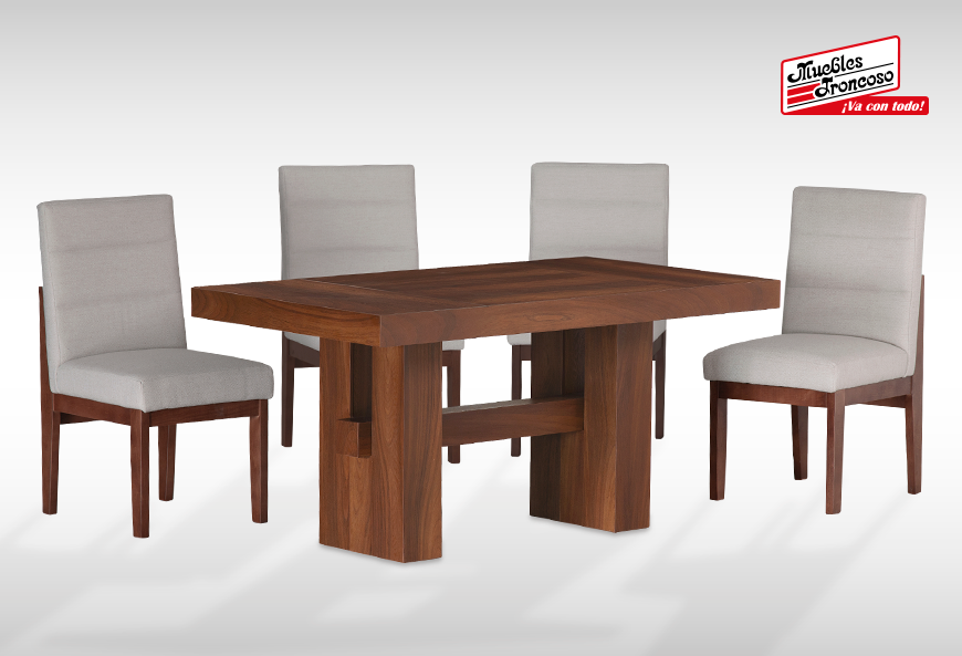 ANTECOMEDOR KASIA VS/2 CON 4 SILLAS MONTANA GIRONA IVORY