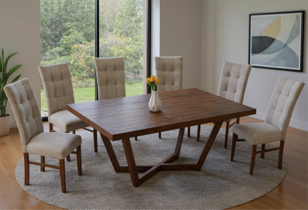 ANTECOMEDOR IVANA CON 6 SILLAS DORIAN MAGIT BEIGE