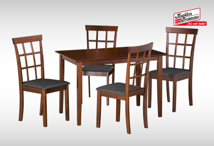 ANTECOMEDOR HELENA JR CAPUCHINO CON 4 SILLAS