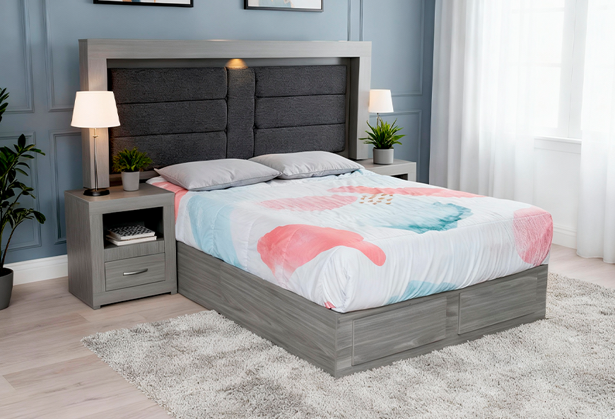 CABECERA Y 2 BURÓS MÓNACO GRIS