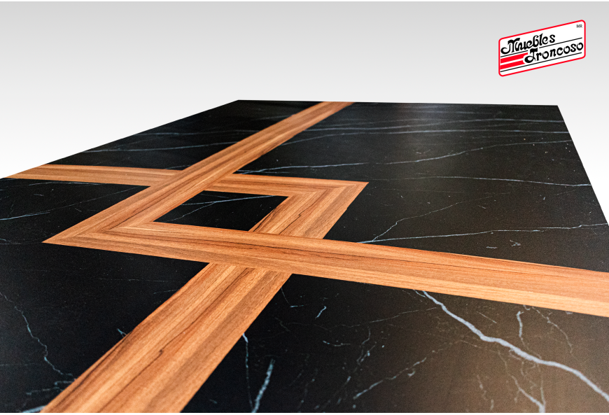 ANTECOMEDOR PARISH CON 6 SILLAS RUSSEL CHARCOAL