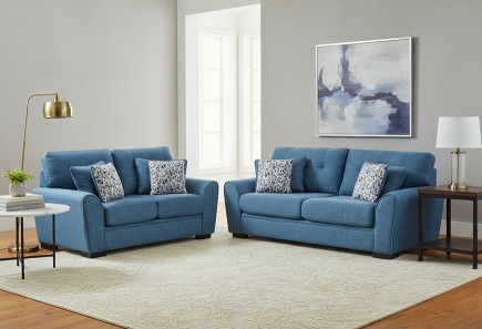 SALA IZAR ANZA ÍNDIGO SOFÁ Y LOVE SEAT