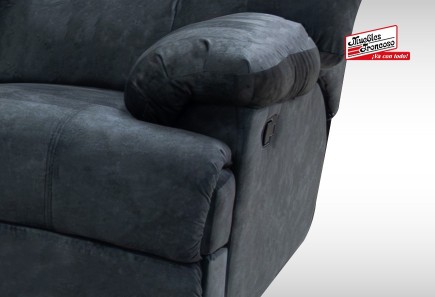 SOFÁ Y LOVE SEAT HARRY GREY CON RECLINABLES