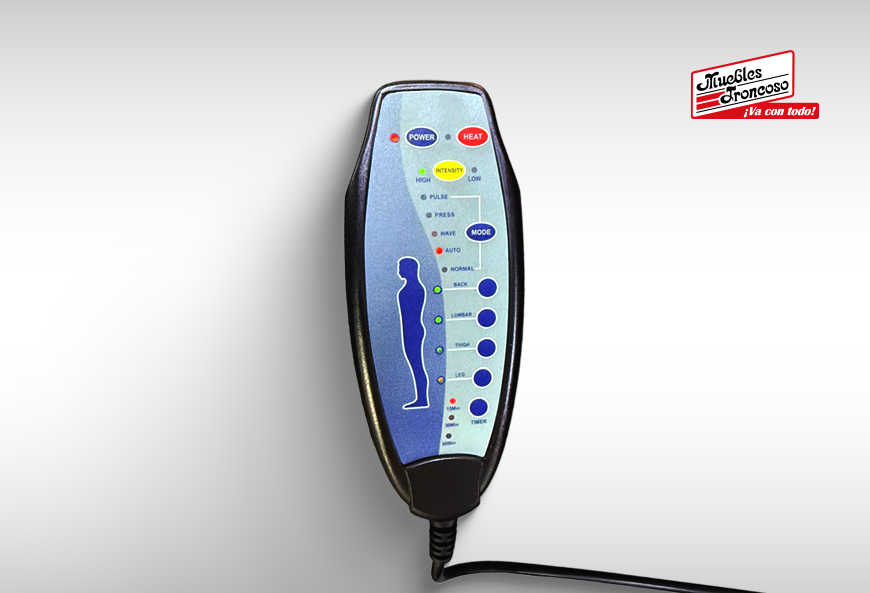 SILLÓN HARRY GREY RECLINABLE CON CONTROL Y MASAJE