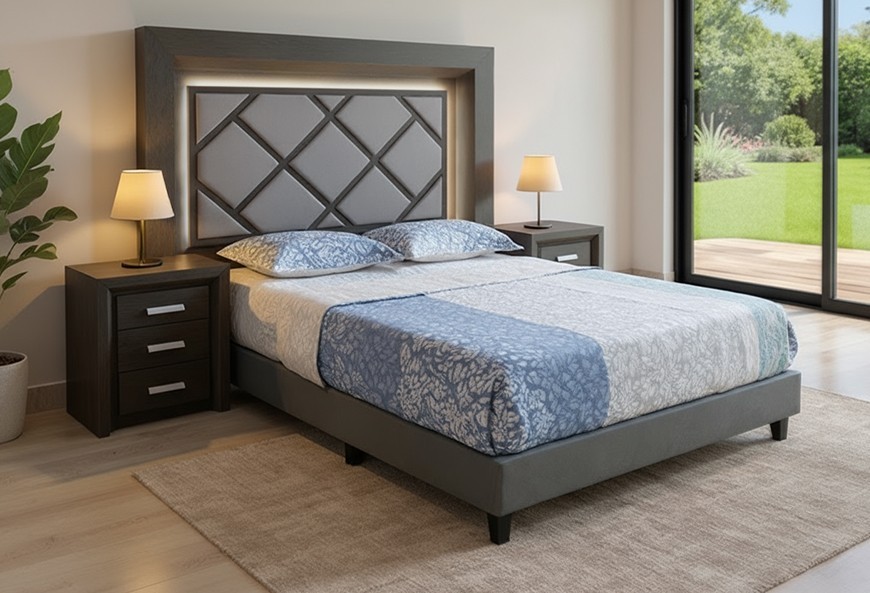 CABECERA Y DOS BURÓS NALA GRIS