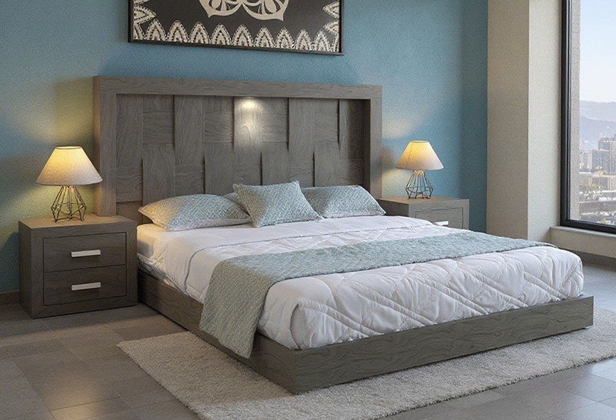 CABECERA Y DOS BURÓS KIRA GRIS