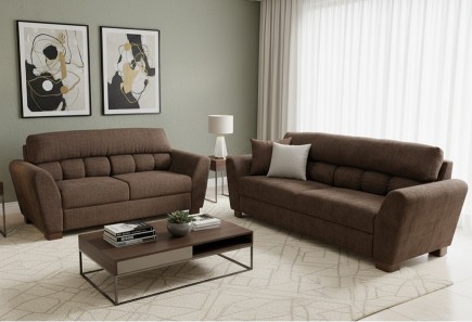 SALA AYDA CAPRI DARK COCOA SOFÁ Y LOVE SEAT
