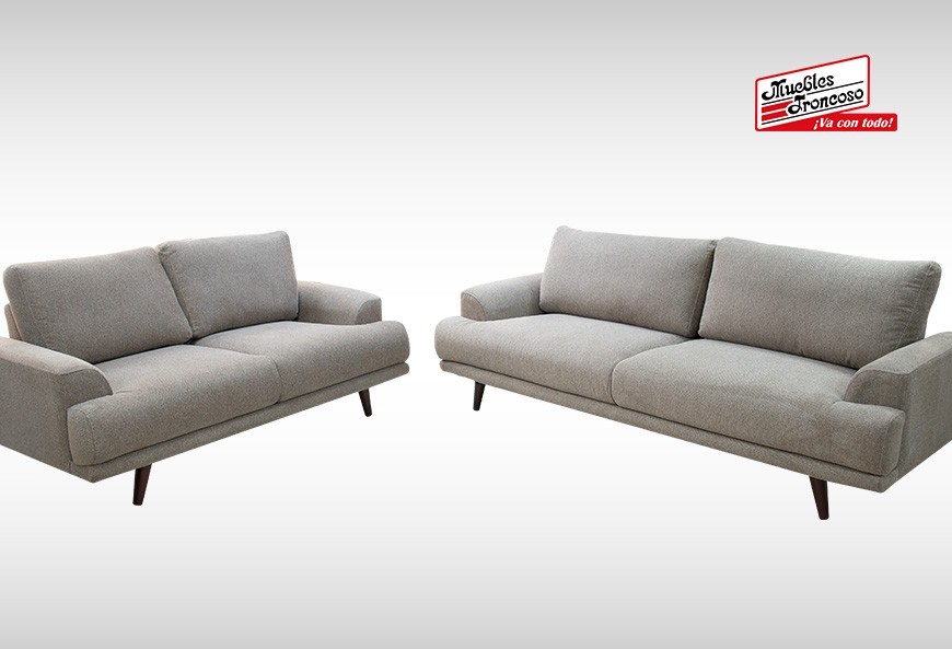 SALA DIANN EGIPTO TAUPE SOFÁ Y LOVE SEAT