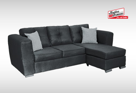 SALA ALFA CON CHAISE GRIS