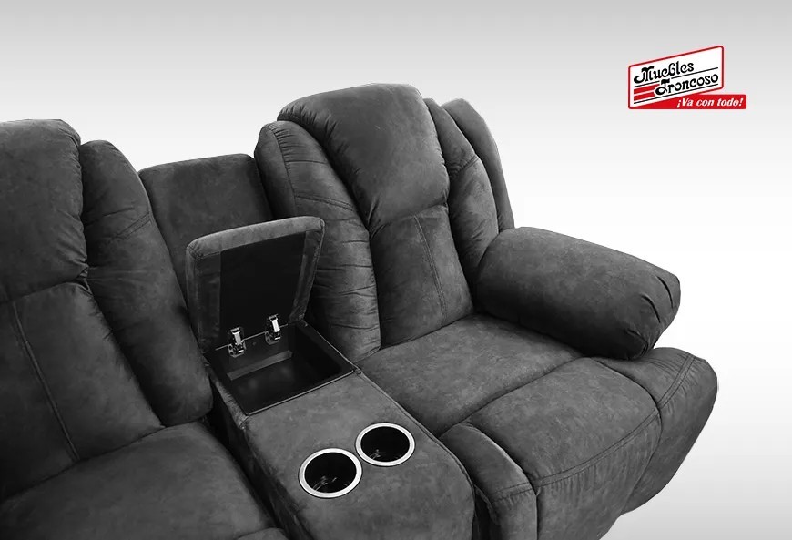 SOFÁ, LOVE SEAT (SILLÓ CON CONTROL) CHARLESTON GREY RECLINABLE