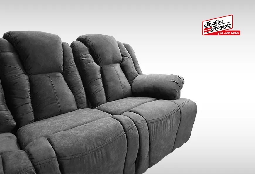 SOFÁ, LOVE SEAT (SILLÓ CON CONTROL) CHARLESTON GREY RECLINABLE