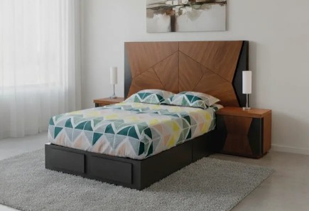 CABECERA, DOS BURÓS Y CÓMODA CON LUNA BECCA