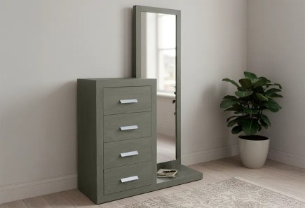 CÓMODA Y LUNA KIRA GRIS