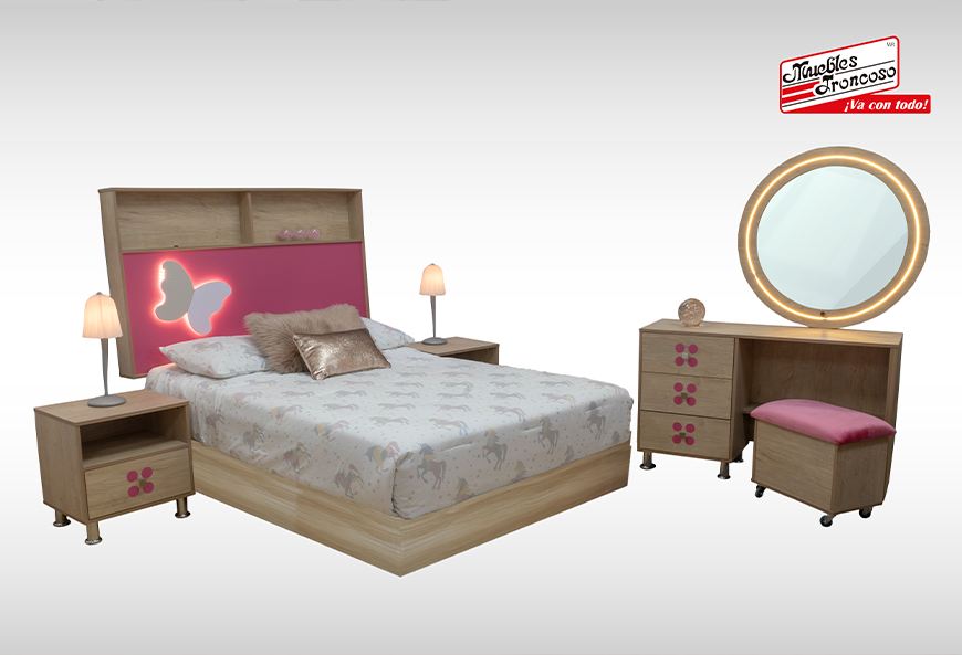 CABECERA, DOS BUROS, CÓMODA Y LUNA MILEY
