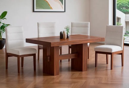 ANTECOMEDOR KASIA VS/2 CON 4 SILLAS MONTANA GIRONA IVORY