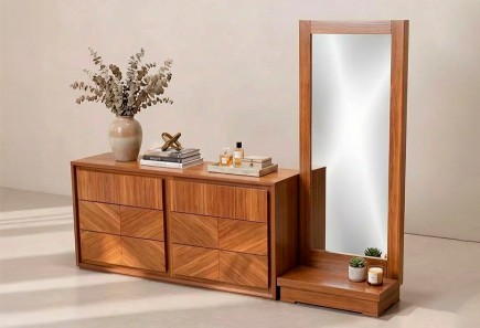 CÓMODA CON LUNA ANGERA WALNUT