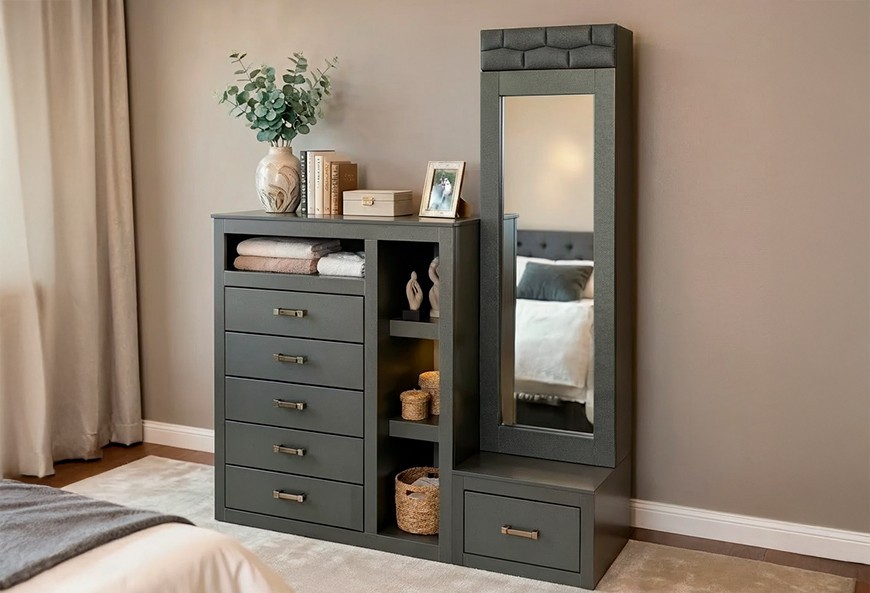 CÓMODA Y LUNA FRANCIA PLATINO