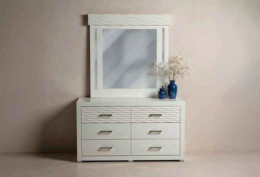 CÓMODA CON LUNA LUSAIL BLANCA