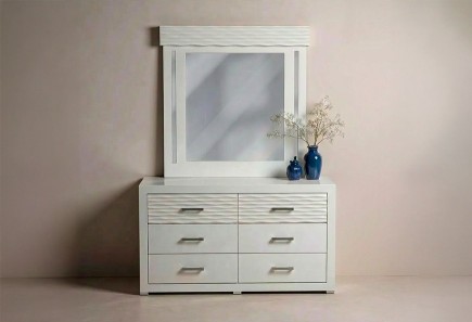 CÓMODA CON LUNA LUSAIL BLANCA