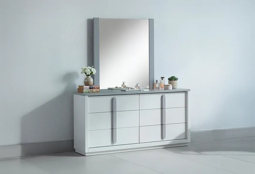 CÓMODA Y LUNA MAE GRIS/TULE WHITE