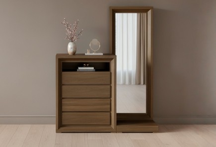 CÓMODA Y LUNA FLORENCIA TABACO