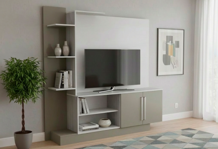 CENTRO DE ENTRETENIMIENTO 2473.0013 BLANCO CON GRIS